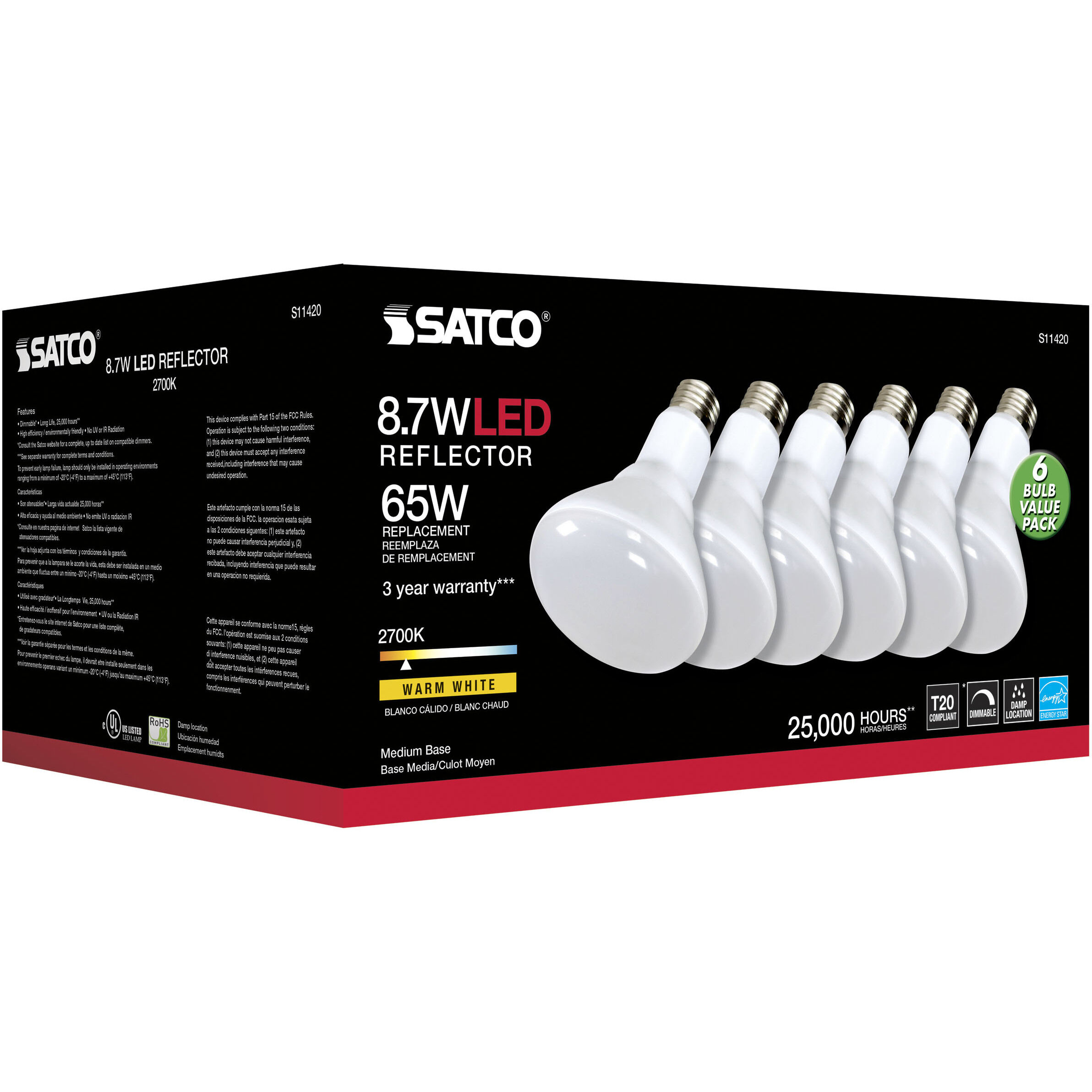 Lumos LED BR30 Medium Medium 8.7 watt 120V 2700K Bulb