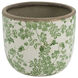 Flower Green and White Planter