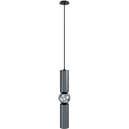 Cicada LED 4 inch Grey with Chrome Pendant Ceiling Light