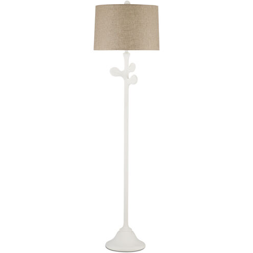 Charny 68 inch 150 watt Gesso White Floor Lamp Portable Light
