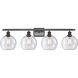 Ballston Athens 4 Light 36 inch Oil Rubbed Bronze Bath Vanity Light Wall Light in Seedy Glass, Ballston