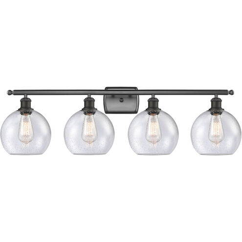 Ballston Athens LED 36 inch Oil Rubbed Bronze Bath Vanity Light Wall Light in Seedy Glass, Ballston