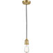 Franklin Restoration Bell LED 8 inch Satin Gold Mini Pendant Ceiling Light in Light Smoke Glass, Franklin Restoration