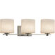 Clouds 3 Light 26.75 inch Brushed Nickel Vanity Light Wall Light in Oval, Incandescent