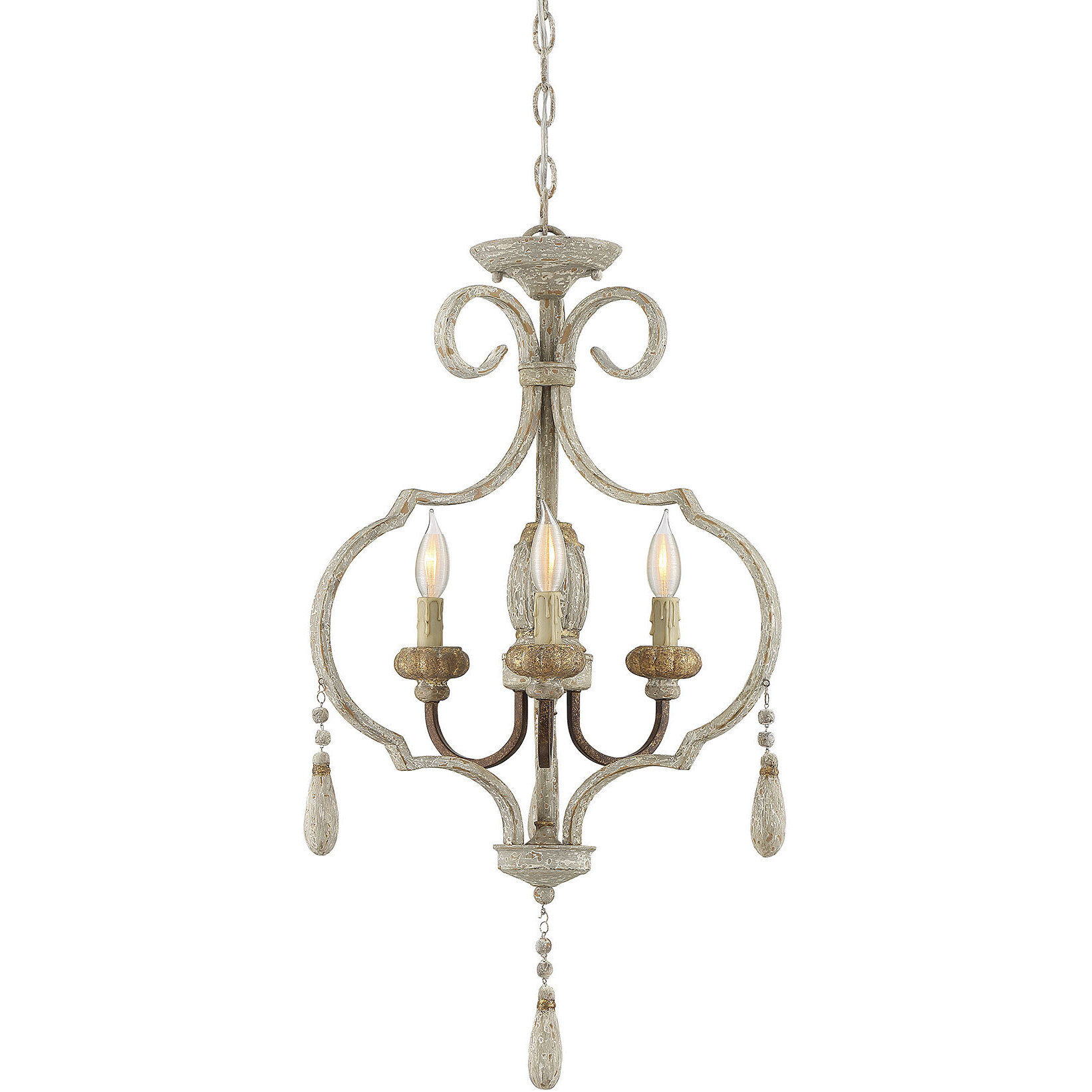 Dauphin 3 Light 18.75 inch Avignon Convertible Semi-Flush or Pendant Ceiling Light