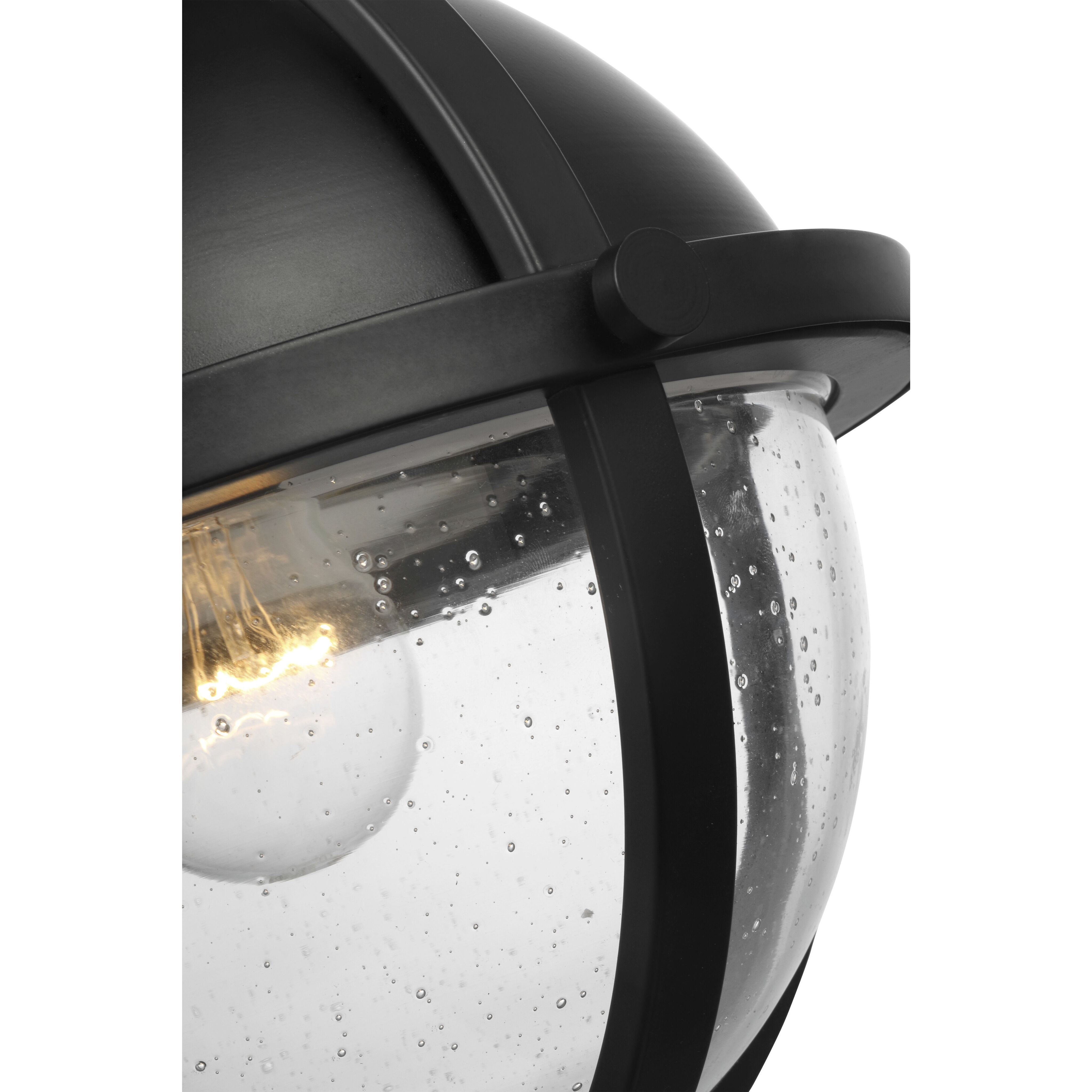 Lincoln 1 Light 11 inch Matte Black Semi Flush Mount Ceiling Light