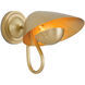 Keaton 1 Light 8.25 inch Natural Brass Wall Sconce Wall Light, Single