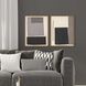 Geometrics Black and Beige and Gray Framed Art