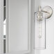 Crown Point Sconce Wall Light in Satin Nickel, Clear Glass