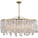 Elsa LED 35.75 inch Natural Brass Linear Chandelier Ceiling Light