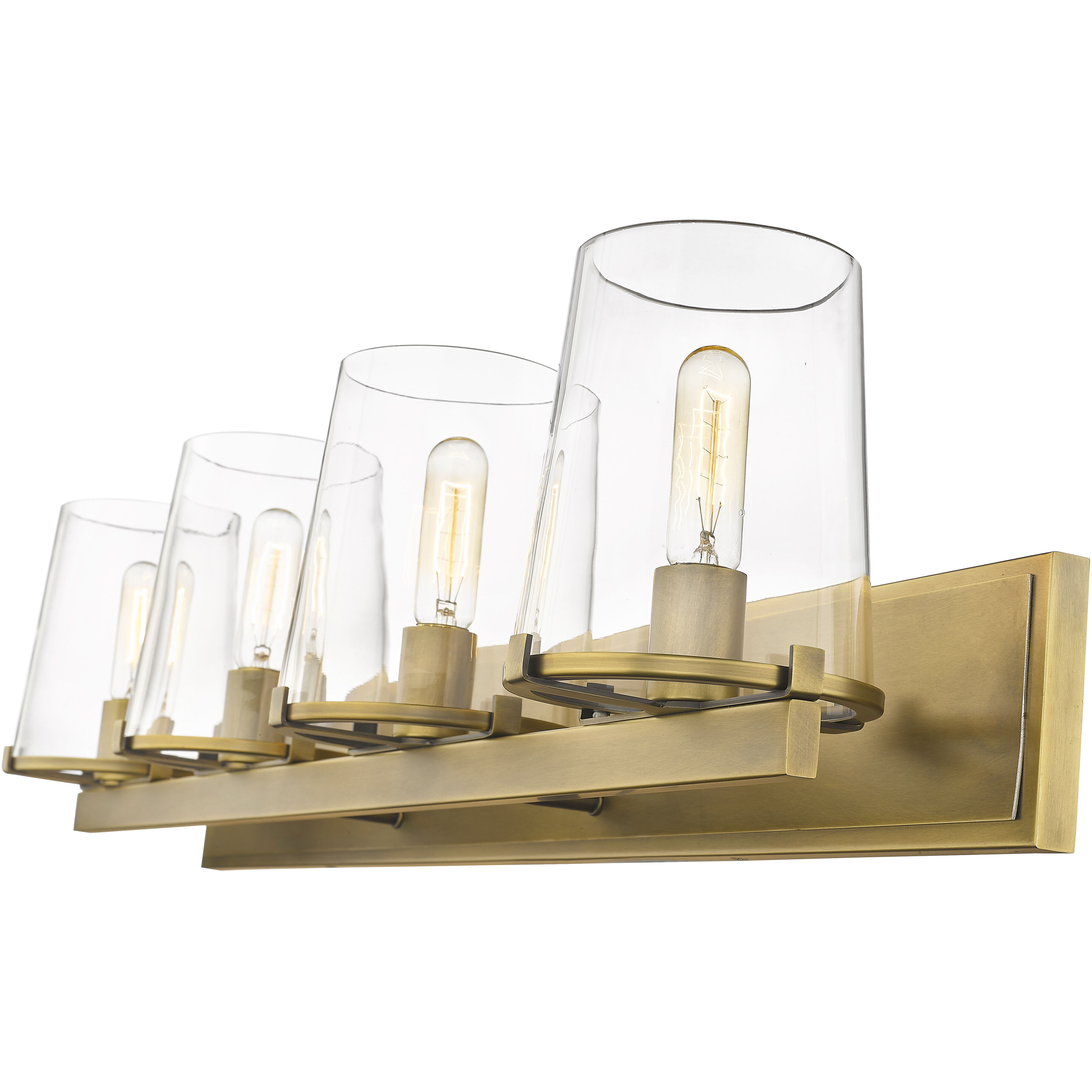 Callista 4 Light 37.5 inch Rubbed Brass Vanity Wall Light