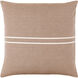 Ranchi 20 X 20 inch Khaki/Camel/Pale Pink/Rose Gold Accent Pillow