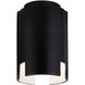Radiance Collection 1 Light 6.25 inch Carbon Matte Black Flush-Mount Ceiling Light