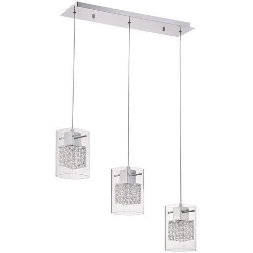 Politan 3 Light 26 inch Chrome Pendant Ceiling Light