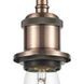 Ballston Bare Bulb LED 4.5 inch Antique Copper Pendant Ceiling Light, Ballston