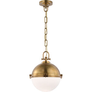 Chapman & Myers Adrian LED 14 inch Antique-Burnished Brass Globe Pendant Ceiling Light, Large