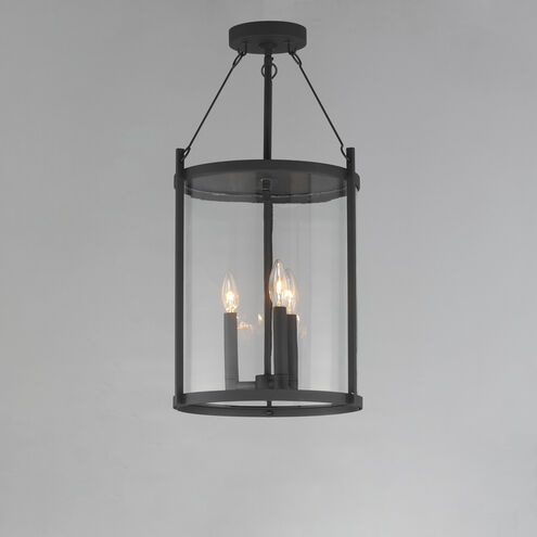 Belfry 3 Light 13 inch Black Outdoor Pendant