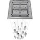Original Glacier Avenue LED 28 inch Polished Chrome Multi Port Pendant Ceiling Light in Bubbled