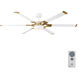 Loft 62 inch Matte White Ceiling Fan in Matte White and Burnished Brass