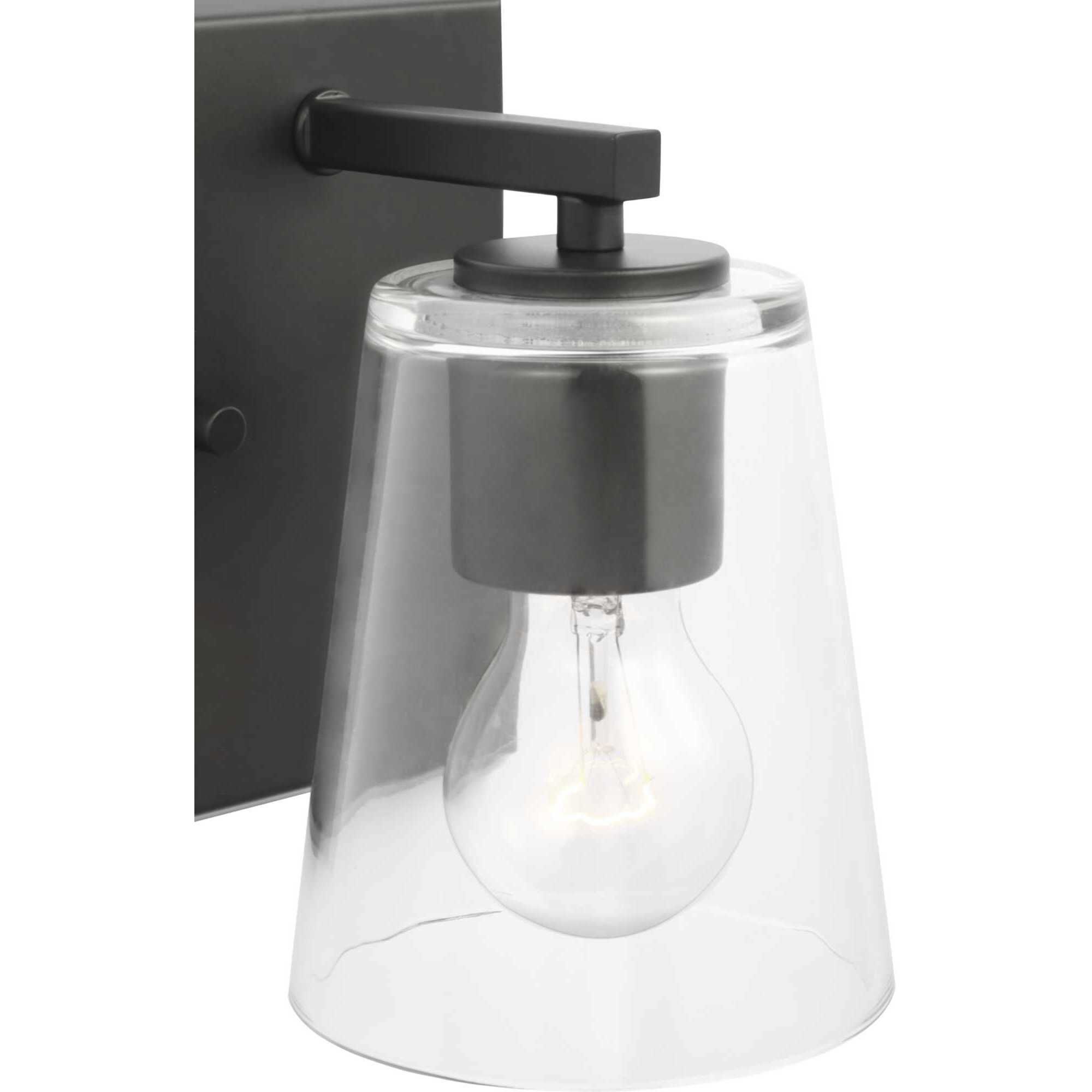 Vertex 1 Light 4.75 inch Matte Black Bath Light Wall Light