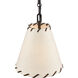 Marion 1 Light 9 inch Oil Rubbed Bronze with Natural Pendant Ceiling Light