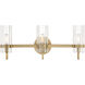 Brook 3 Light 22 inch Brass Bath Vanity Light Wall Light