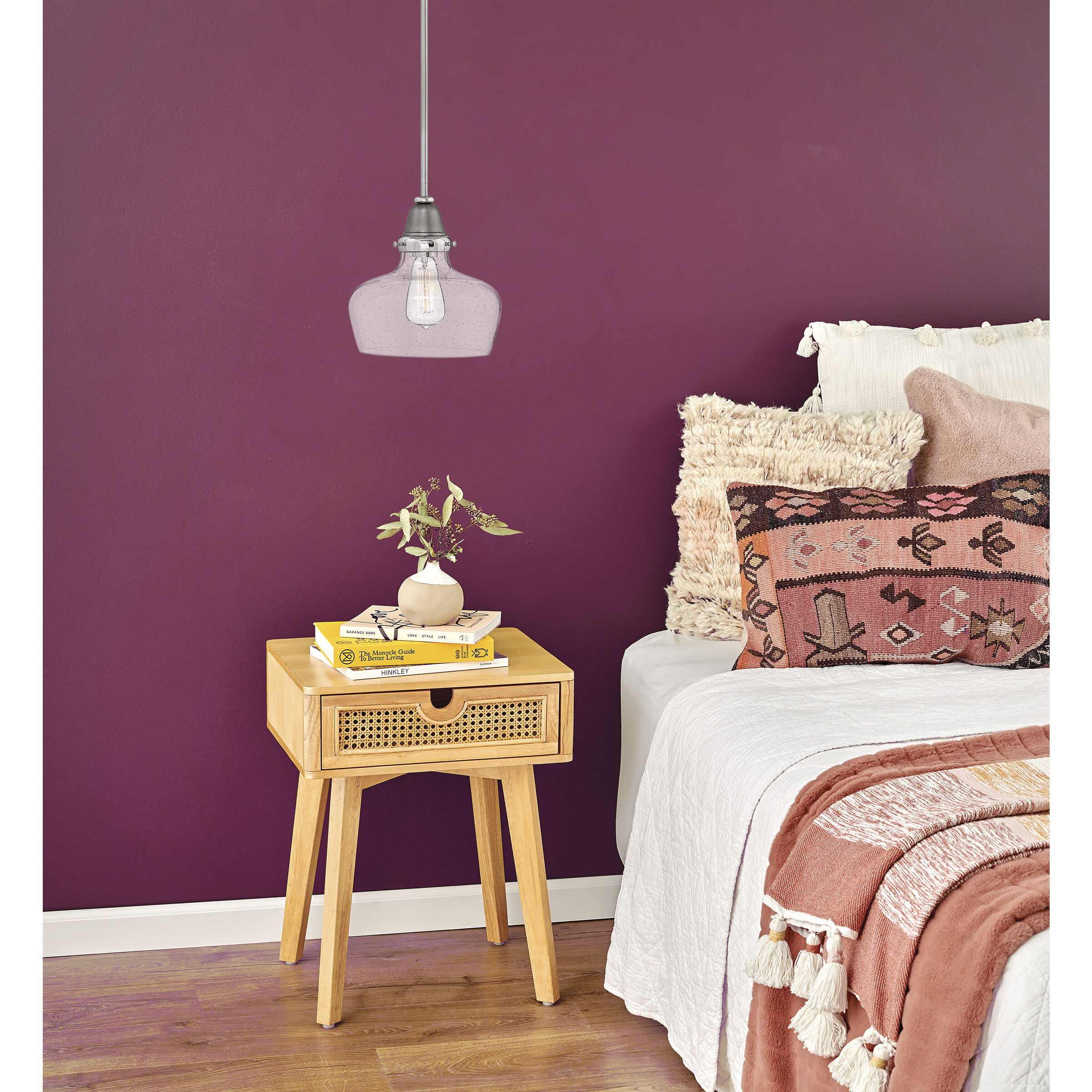 Academy 1 Light 10 inch English Nickel with Polished Nickel Indoor Pendant Ceiling Light