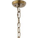 Clamshell 4 Light 27 inch Natural Wood Beads Chandelier Ceiling Light, Small