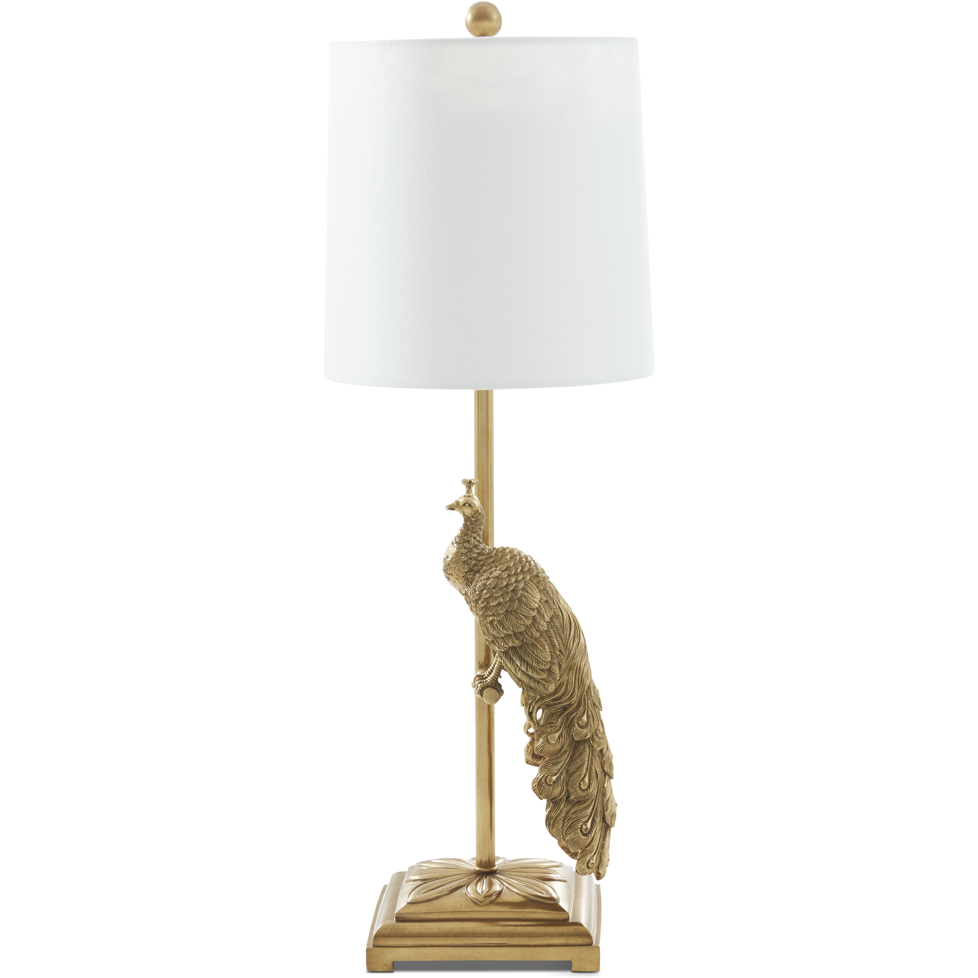 Peacock 33.75 inch Table Lamp Portable Light, TA Illuminations