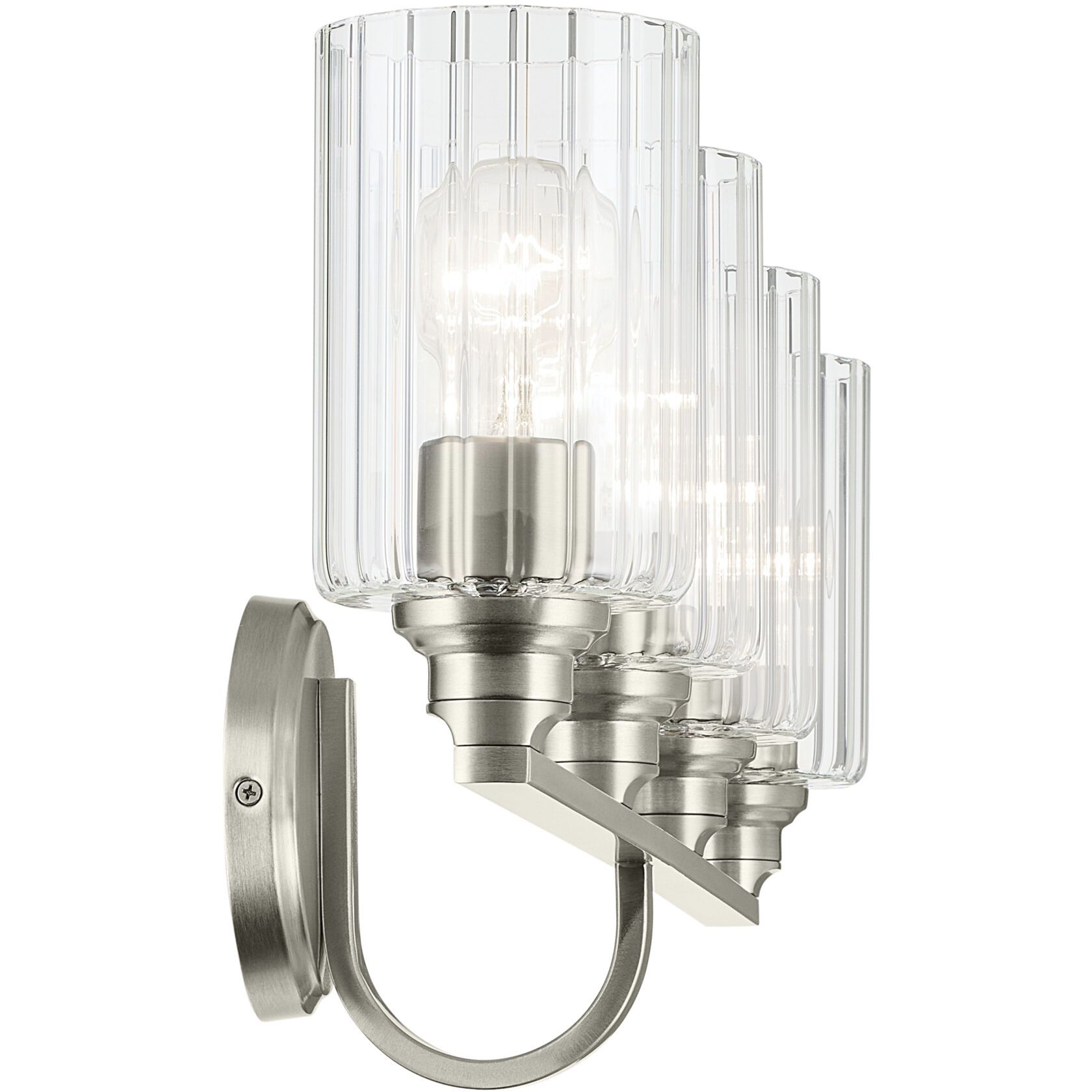 Gioe 4 Light 32.25 inch Brushed Nickel Vanity Light Wall Light