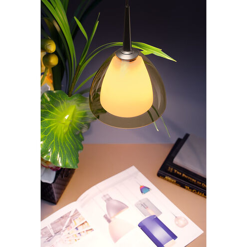 Rainbow 1 Light 4.5 inch Chrome Pendant Ceiling Light in Clear Glass