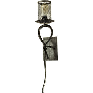 Springdale LED 7 inch Silver and Black Wall Sconce Wall Light