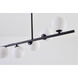Canada 8 Light 4 inch Black Chandelier Ceiling Light
