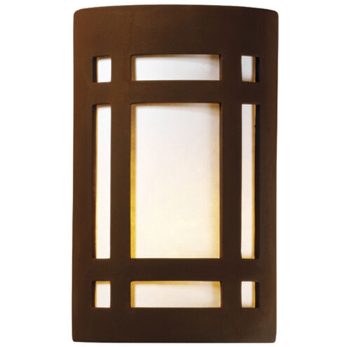 Ambiance 1 Light 6 inch Mocha Travertine Wall Sconce Wall Light, Small
