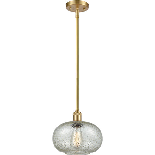 Ballston Gorham LED 9.5 inch Satin Gold Pendant Ceiling Light in Mica Glass, Ballston