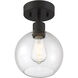 Port Nine LED 8 inch Matte Black Semi-Flush Ceiling Light