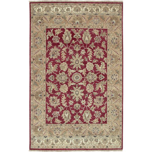 Timeless 102 X 66 inch Dark Red, Wheat, Olive Rug