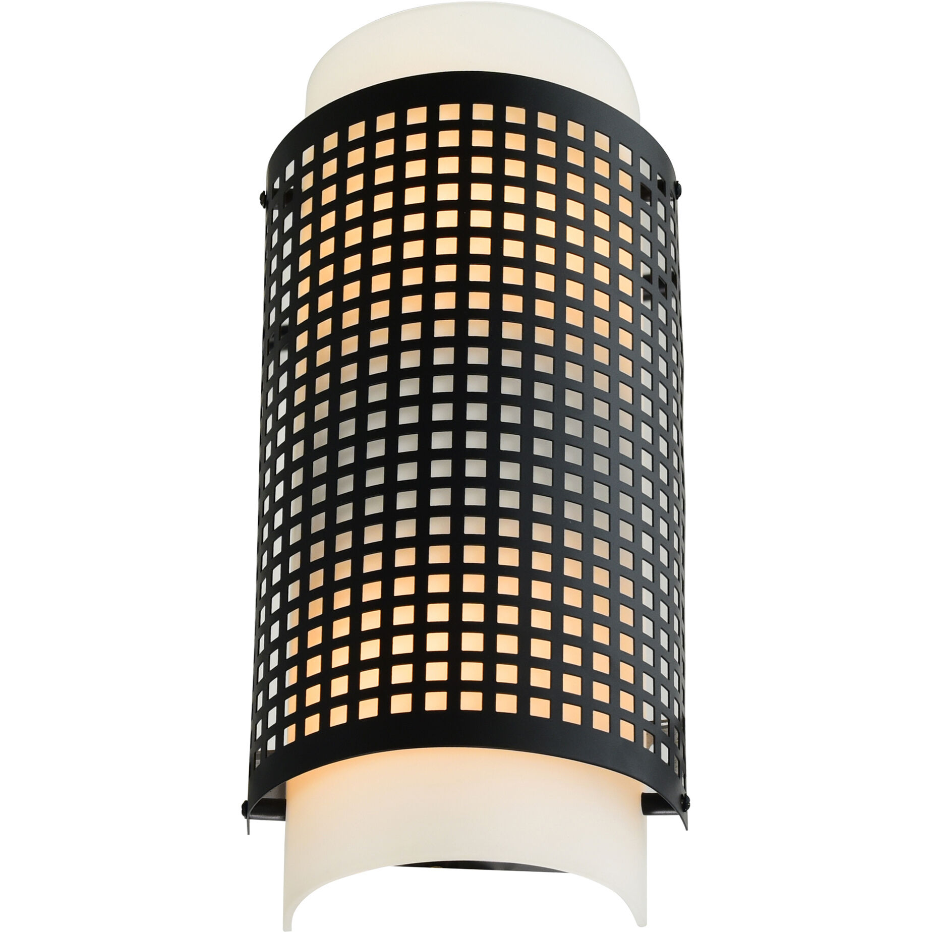 Checkered 2 Light 6 inch Black Wall Light