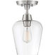 Octave 1 Light 8 inch Satin Nickel Semi-Flush Ceiling Light, Essentials