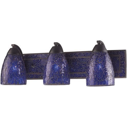 Elegant Bath 3 Light 20 inch Rust Vanity Light Wall Light