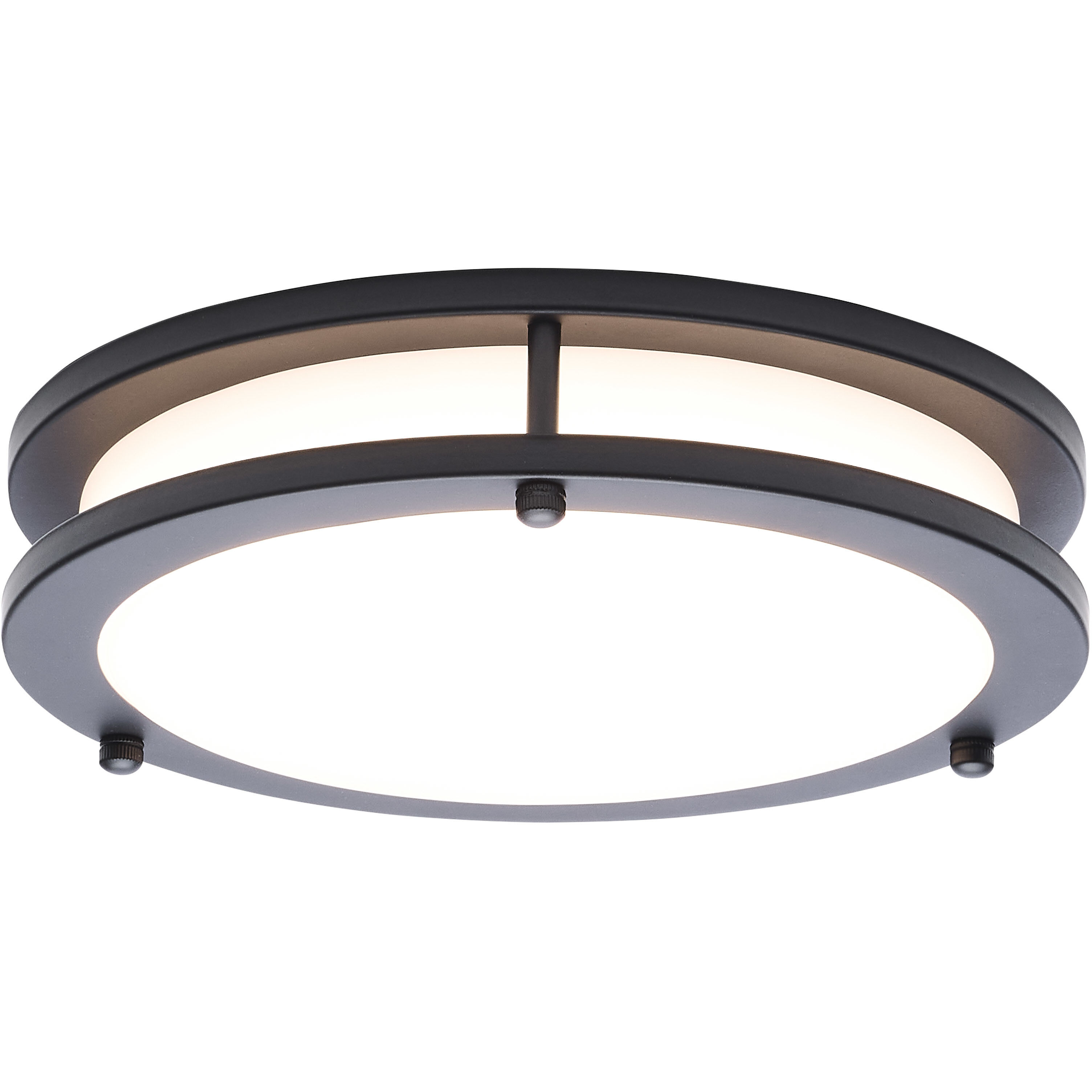 Glamour LED 9.84 inch Black Flush Mount Ceiling Light