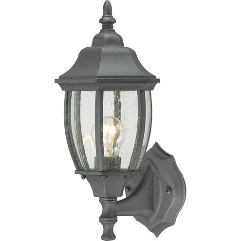Covington 1 Light 14.25 inch Black with Clear Outdoor Wall Sconce