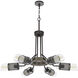 Savona 6 Light 36 inch Wood/Black Chandelier Ceiling Light