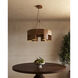 Bosco 24.25 inch Natural Oak Chandelier Ceiling Light