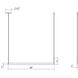 Thin-Line LED 36 inch Bright Satin Aluminum Pendant Ceiling Light in 3ft., 3000K