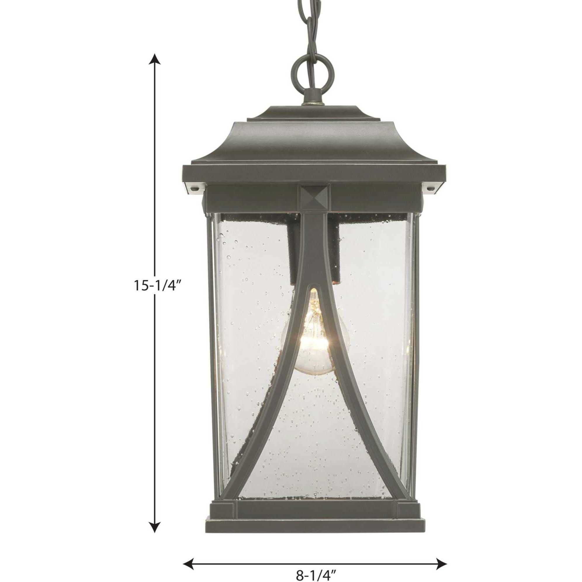 Abbott 1 Light 8 inch Antique Bronze Outdoor Hanging Lantern