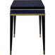 Kallista 47 inch Dark Sapphire/Caviar Black/Antique Brass Writing Desk