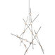 Constellation Aquila Minor LED 25.75 inch Satin Nickel Chandelier Ceiling Light in 3000K, 20 ft. Cord, White Optical Acrylic