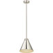 Eaton 1 Light 12 inch Polished Nickel Pendant Ceiling Light
