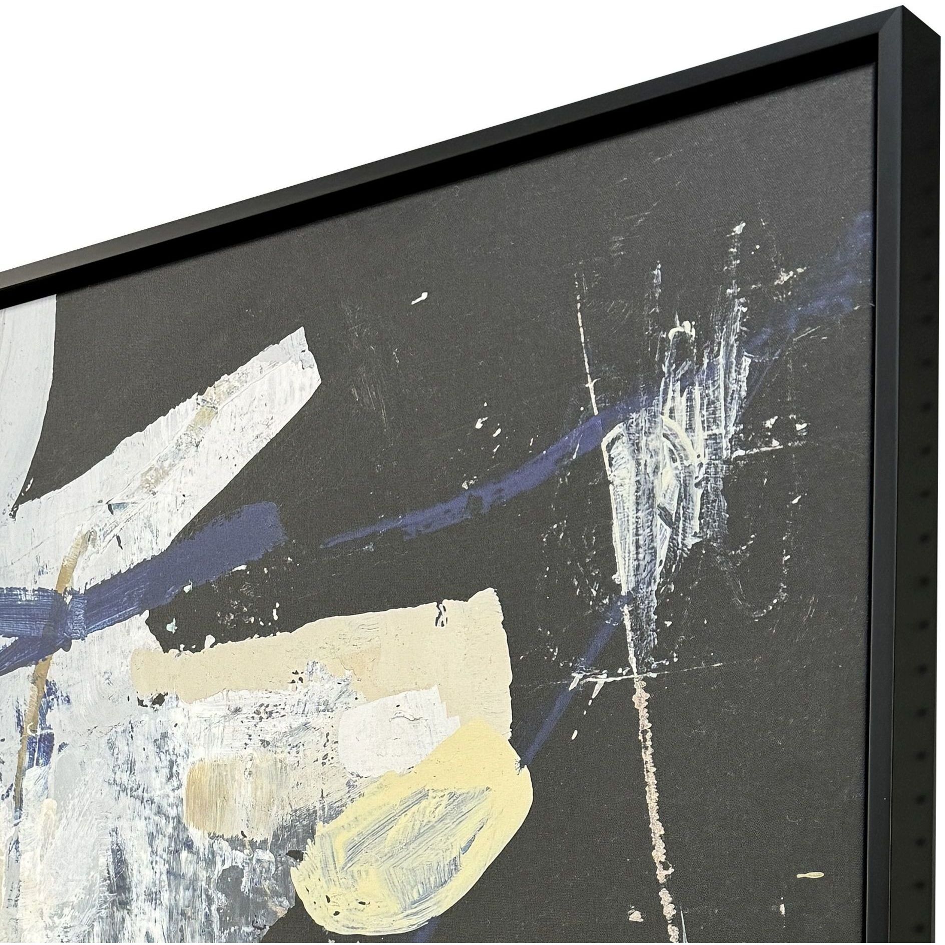 Blue in the Mouth Blue and Black and Beige and Multi Canvas